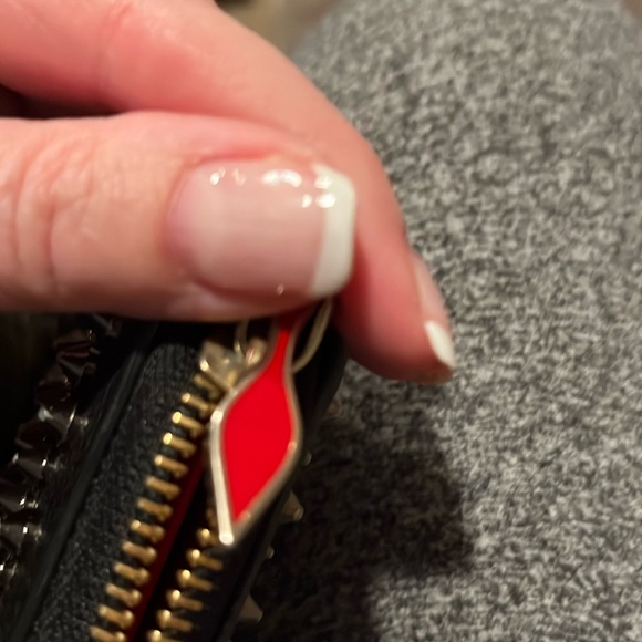 Christian Louboutin Panettone Spike Leather Zippy Around Wallet retails $750 - Picture 9 of 16